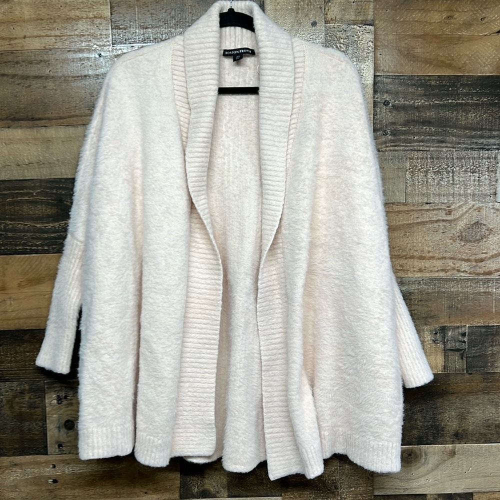 Boston Proper Pink Fuzzy Oversized Sweater Women's XS/Small